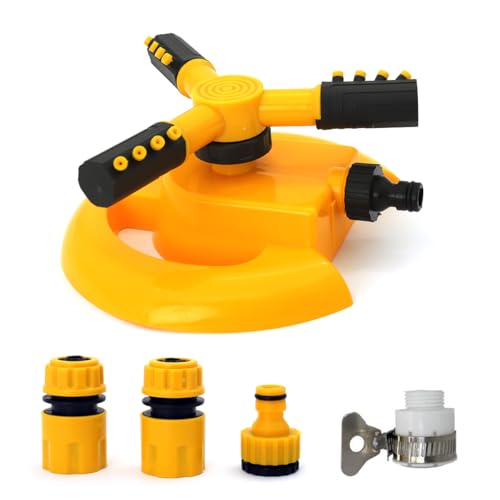 HASTHIP Water Sprinkler Porous Water Sprinkler Attachment Irrigation Sprinkler Large Area 360° Rain Fall Water Sprinkler for Lawn, Flower Bed, Bush Universal Water Sprinkler Head with Adapters HASTHIP Water Sprinkler Porous Water Sprinkler Attachment Irrigation Sprinkler Large Area 360° Rain Fall Water Sprinkler for Lawn, Flower Bed, Bush Universal Water Sprinkler Head with Adapters